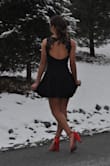 Dress fit perfectly. Looked so pretty without being over the top. My daughter wore it to her first semi-formal. She's not a super girly-girl so this was perfect, pretty and comfy! The cute Lulus red shoes made it more than just a "little black dress"! - Beth K.