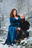This dress is absolutely GORGEOUS on and great for winter. I wore it in the snow for my engagement photoshoot and it kept me nice and warm. I will say it took me, my photographer and my sister to figure out how to get her tied properly, but we made it work! I felt like a million dollars in this dress, totally recommend! - Caitlin R.