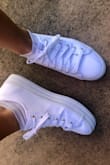 These shoes are super cute and pretty comfortable. The only bad thing I can say about them is the material gets dirty very quickly and holds onto the dirt making them hard to clean. - Jackie S.