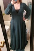 I love this dress so much but I wish it covered my chest a little more. I have to wear a slip underneath so it's more appropriate for a wedding. - Laura A.