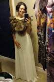 I purchased this dress for my JP Wedding on New Year's Eve. The classic yet "edgy" style was perfect for the occasion, and I felt pretty in it. Although the dress was a little long, I wore 3 1/2 inch heels to make up the difference; this worked for the most part. To complete the "look", I wore a sassy faux fur stole (#Amazon). All together, this ended up being the perfect ensemble for my wedding day! - Jennifer L.