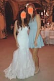 This dress was perfect for my buddy's wedding in Lake Como, Italy! Its classic, sexy, and I'm in love with the color! The dress was made of great quality material, and fit perfectly. The back is completely open so you'll have to wear a sticky bra. I'm going to wear this dress every chance I get! - Bonnie C.