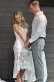 Absolutely loved this dress. I got so many compliments on it- no one could believe I bought it on a Black Friday sale from lulus! It was just the right touch of elegance for our laid back ceremony. I did have it tailored to be more form fitting, and the white slip kept on riding up while we were taking pictures, but it wasnt anything a little fabric tape couldn't fix. Love love love this dress! - ELIZABETH L.
