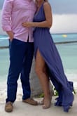 I absolutely love this dress and it made me feel so beautiful to wear it! I wore this dress for a beach wedding in Mexico and it was PERFECT! The bottom has 3 layers so I thought it may be too heavy and warm but it wasn't at all. It was a little long on me but I wore heels part of the time and then just let it fall to the ground. The color was gorgeous and I highly recommend it! - Vanessa B.