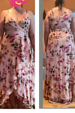 This dress is beautifully made with a great liner! Fits perfect but I literally can't even gain 1/2lb because otherwise it would be too snug in the body & wont zip up. Remember there's absolutely no stretch to it so definitely look into their size chart & order accordingly to your measurements. I wear a size large in tops but ordered an XL, fits great! It's a tad long in the back so it sits a couple inches on the floor, which is fine. Can't wait to wear it to my daughters wedding! Very fast shipping was an added bonus! - Allison M.