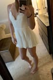 I have not been able to find a romper that looks good on me but i decided to give this one a shot..so glad I did! It's super comfortable and the straps are adjustable..the material is not see-through at all. I cannot wait to wear it to my bachelorette party! - Emily S.