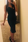 This dress is gorgeous and elegant I got many compliments and the color is really pretty too but yes the dress runs small I was barely able to fit in the bottom was very tight and a bit uncomfortable this dress does not stretch at all. - Liz C.