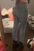 I LOVE these jeans!! They are the perfect rise, but very stiff when you first put them on but they break in well. I wore them a few day's in a row and now they're perfect. - Elizabeth P.