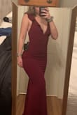 I absolutely loved this dress and almost choose it because I decided to go a different way. I am smaller chested so I probably would have hemmed there sleeves to fit my cheat tighter and also the bottom to make it shorter. Otherwise it fit my body great! - Corrine B.