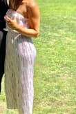 This jumpsuit was super cute and lightweight. When we were wine tasting I got way too warm because it was 80 degrees in malibu so I just tucked in the sleeves and no one noticed. I received so many compliments! - Olivia E.