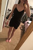 I usually don't wear things that are skin tight but the way the material lays is flattering and still hugs your curves - Allison B.