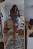 I'm an xs with bigger boobs and this fit perfect. The color is stunning and the fabric is good quality so even if u have bigger boobs u don't need a bra. Perfect for my shorter girls because it's not too long for once and it elongates ur legs and makes ur waist look snatched. - Sara Z.