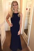 Obsessed with this dress. Not only it is very beautiful, but it is also very comfortable! I felt amazing in it all night. I loved how classy the front was paired with the open back. - Kristin F.