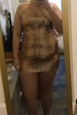 This dress is beautiful but it is way too short. It fits everywhere perfectly but needs about an extra 4 inches at the bottom. - Kristin I.