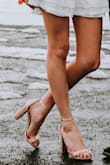 They are the perfect heels! They look great and they feel great. I'm so glad I read the reviews and sized down a half size (usually a 7, ordered a 6.5 and they fit really well). They go with everything! I would definitely recommend :) - Hanna F.