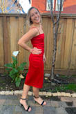 Not sure how this dress manages to make it look like I have curves but it does!! The material is really flattering, and thick enough that it's not see through. Was the perfect dress for a valentines day date! - Samantha G.