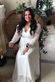This dress is AMAZING. I got SO many compliments! I hate wearing white but I did not want to take this dress off. The quality was amazing. I did have to get it hemmed but thats because i'm on the shorter side! Typical things to make sure I didnt trip in my heels. - Micaela W.