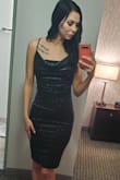 I wore this for my husband's company Christmas party and it is amazing! By far the most comfortable dress ever. I did flip the flap up to cover my chest and used some dress tape and it looked like it was made that way. - Kortney H.