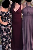 Great dress for a wedding, received a lot of compliments. I will warn though, that it is very low-cut, and I did need to be very mindful of my cleavage throughout the night. Also, since the dress hugs the body, I definitely needed spanx underneath to feel comfortable and not have any lines showing. - Elizabeth E.