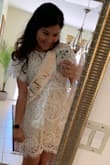 Wore it for my bridal shower and loved it! Wore some spanx underneath for my own peace of mind but has a nice lining and not see through! - Katie Q.