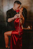 I loved this dress! It was absolutely stunning, I have gotten so many compliments. I used it to take my fiancé and my engagement photos, (with the amazing Alexa Hudson in Anchorage, Alaska) because we were doing a romantic salsa themed inspiration shoot... and they turned out perfect! The fabric was also thick and so well made! - Savannah C.