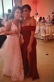 My breast were snug but not enough to go up a size. The gown was long but I did not need it to be altered the heels and the split and holding it up and down stairs was enough.  I received lots of compliments ! One of my too threw from Lulus. A must for a winter wedding. - Yudelca V.