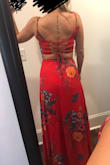 I had my eye on this dress for a long time before finally purchasing it so I'm so glad that it didn't disappoint! True to size and color. The fabric is super soft and both the top and bottom are easily adjustable to most shapes. 

The only thing I would caution is that if you have a bigger bust like I do (36DD) you may end up with a little bit of side boob/gap, but nothing unmanageable if you play with the back lace and straps. - Kayla S.