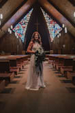It fit very well! I loved it! Absolutely loved it! The halter top was very comfortable!  The dress was very form hugging but not so tight it rode up!! - Mary S.