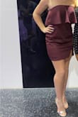 Ordered this for homecoming originally in the hot pink, but reordered it in maroon for a winter sweet 16! Ran a little loose, but I would not have switched to a XS. Loved how it looked - Mckenzie C.