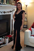 The dress fits perfectly and the material is very nice and thick. It is a simple black dress but you will make a statement in it. Very comfortable material that moves with you and hugs you in the right places. - Mahida P.