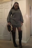 Love this Olive Sweater Dress. Fits well a little bigger than what I expected, but still works. Wore it out on a girl's night out. - Avis C.
