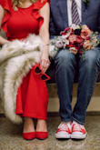 These are very comfortable and easy to walk in. Wore them for my Valentine's Day wedding and they were just beautiful! Will definitely buy in more colors! - Holly B.