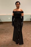 This dress fit like a glove except it was really long but I kind of expected that. I thought I would have to get the bust area altered but it was perfect. I got a lot of compliments. - Tamera W.