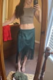 I honestly wear this crop all the time. The color seems to go with everything!! It's super stretchy, and comfortable and doesn't cut you like some other crops do. It's honestly. Perfect ordering More in more colors! - Alayna B.