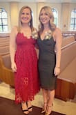 Loved this dress! I ordered it for a winter wedding and it fit perfectly. The fabric is a little stretchy but still very flattering and not super tight in the belly. Would definitely recommend! - Allison S.