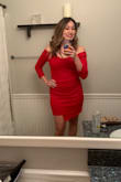 I couldn't believe how many positive comments I received on this dress. I read all the reviews and what stuck out was if your tall it will be a little short so I ordered a large so it can be longer on me. I'm a medium. But this dress is snug and fits to curves well. I never order sexy dresses online because I feel like it will be a let down or won't fit correctly. Nope, not this one. I've never felt so gorgeous in a long time. Thank you. - Michelle S.