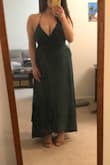 I bought this dress for an event in May and it is BEYOND perfect. The dress is elegant and extremely flattering. You need heels with it because the dress is pretty long, 3 inch heels would be good. The initial dress came with a broken strap but Lulus customer service sent me a new one ASAP and it was a great experience. - Sarah R.