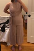 Not nearly as flattering on me. I am short so I figured it was cropped enough to look right on me. Not so much unfortunately. The waist feature ended up looking more bunched up than fitted and ended up not at my natural waist. The color is also less purple, much more muted, than I would have thought from the picture. However the quality is good and I'm sure on someone else it'll end up looking lovely. - Gabrielle P.