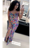 So this dress was definitely a show stopper for me. From the moment I walked out of my apartment to getting back home from work I received compliments. Even from random people in the parking lot that rolled down their window and asked where I purchased it. I do need to get it hemmed tho. I am 5'5 and I wore about 2-3 inch wedges and I was still stepping on the dress. But that's an easy fix. - Daniela S.