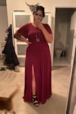 This dress is gorgeous and very flattering. It fit perfectly, although the bust was a little tight. I am definitely plus sized but this dress was incredibly flattering. It's a little long, but I was able to walk in 2 inch heels. - Noel A.