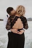 I bought this dress for our engagement shoot and I was very happy with the results. It shipped incredibly quickly. The lace is soft, not itchy and uncomfortable. Good quality product, can't wait to wear it again! - Rochelle B.