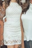 I ordered this dress in a size medium for my bridal shower after months of searching, & I'm so glad I did! The dress fit perfectly, it was super comfortable, and appropriately flattering; I got so many compliments on my dress! Would definitely recommend! - Kristen K.