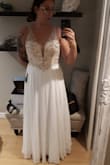 Fits perfectly, great length. Shipping was fast, customs cost was expensive but that's not their fault. The dress feels more expensive than it is, I'll be wearing it on my wedding day. - Shelby D.