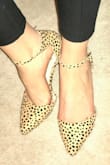 Been looking for some tasteful animal print shoes. Had to make a new hole to have the ankle straps fit but that was an easy fix. Will be wearing these to work, date nights and brunches! - Tabitha T.