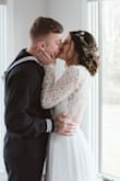 I used this as my wedding dress and OH MY it was perfect. I had a short time to plan as my husband is in the navy and doesn't always know when he would be home with family. I decided to look for a long sleeve dress as it has always been what I have envisioned. I found this one and originally ordered a size small to be safe but returned it for an x small. It was so perfect and I received so many compliments! the only thing that needed to be done was being hemmed a bit because I am only 5'4. other than that, it fit perfectly! It's definitely bridal shop quality and super comfortable. - Victoria B.