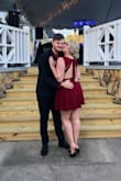 I love this dress, I wore it to a wedding and got tons of compliments. I'm not very busty so the top was a little loose, but no big deal. The ties in the back just make it beautiful! - Belle L.