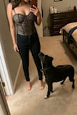 I love this bodysuit, the thong is surprisingly comfortable and the medium fit like a glove. It doesn't cut in any places and it is so much more comfortable than I would have imagined. Good support in the chest area even for a D cup. Keep in mind the back is sheer, I'll probably stick to wearing this at colder times when I can wear a blazer or a leather jacket over it. Otherwise, I feel confident in it and I can't wait to wear it out! - Alex G.
