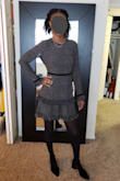Beautiful dress, got plenty of compliments. It looks just Like the picture! The material is chiffon, so no stretching. - Nefia D.