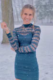 This dress fit her perfectly--- it was a bit longer than the other dresses we ordered. She has long legs and every dress was too short. This one was perfect and fit her beautifully! It was perfect for the Snow coming Dance. Excellent service by Lulus! - Julia L.
