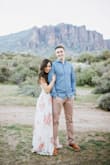 I was having a hard time deciding on an engagement photo dress, bought this 5 days beforehand and I'm obsessed!! So dreamy and absolutely perfect for photos. I am short (5'2") so I paired with platform wedges and it brushed the floor still. I ordered an XS but the bust was a little small, so I couldn't use the snap. I'm a B, so I would recommend going up if you have a little larger chest than your normal size. - Alex W.